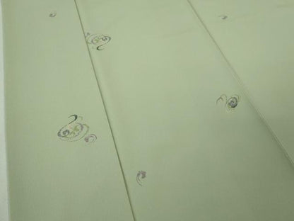 平和屋着物■極上　洗える最高級着物　＜英＞はなぶさ謹製　小紋　流水文　夏虫色地　逸品　DZAA7352kh5