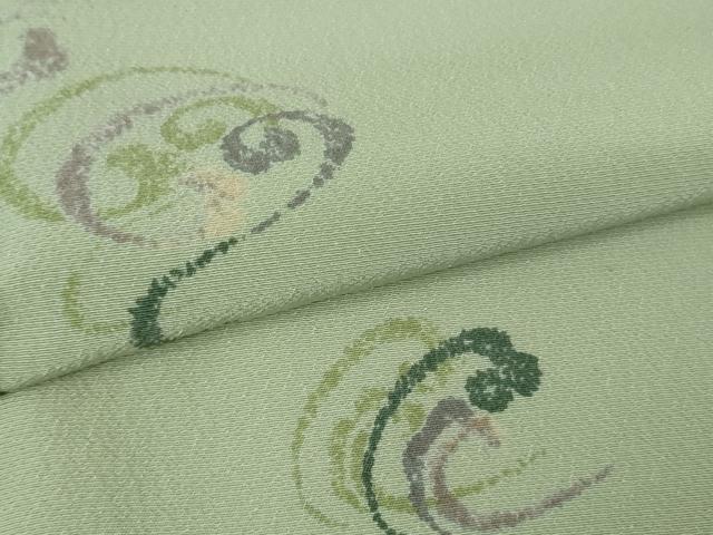 平和屋着物■極上　洗える最高級着物　＜英＞はなぶさ謹製　小紋　流水文　夏虫色地　逸品　DZAA7352kh5