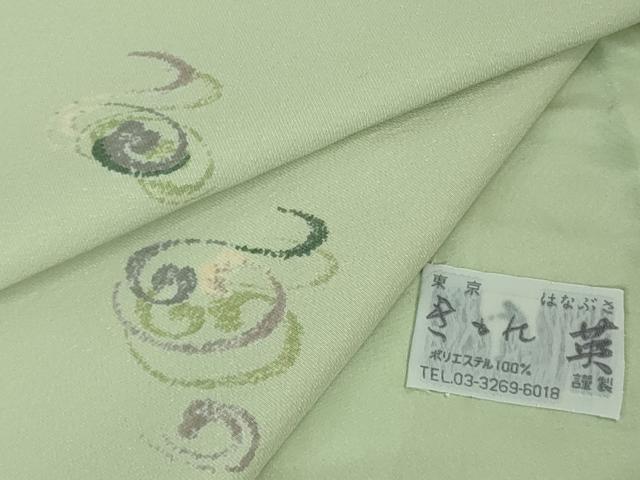 平和屋着物■極上　洗える最高級着物　＜英＞はなぶさ謹製　小紋　流水文　夏虫色地　逸品　DZAA7352kh5