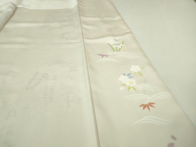 平和屋本店■極上　訪問着　駒刺繍　貝桶吉祥花文　桜色地　金彩　逸品　未使用　DZAA7368kh5