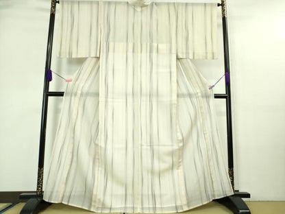 平和屋着物＊極上 夏物 明石ちぢみ 縞 さが美扱い 逸品 DZAA7371kh5