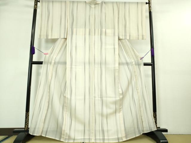 平和屋着物＊極上 夏物 明石ちぢみ 縞 さが美扱い 逸品 DZAA7371kh5