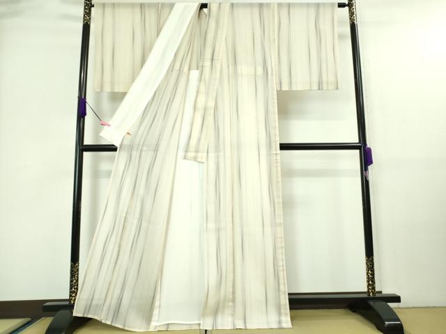 平和屋着物＊極上 夏物 明石ちぢみ 縞 さが美扱い 逸品 DZAA7371kh5