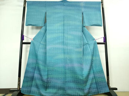 平和屋本店▽極上 訪問着 竹紫苑 単衣 暈し染め 金通し地 逸品 DZAA7381kh5