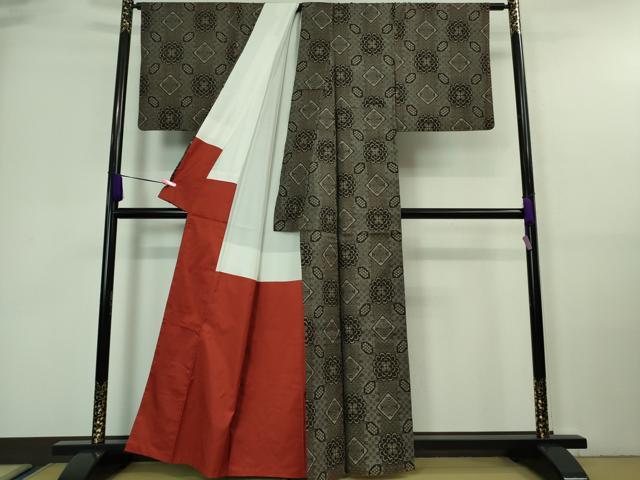 平和屋着物●希少 本場大島紬 龍郷絣 円堂武志作 証紙付き 逸品 DZAA7391kh5