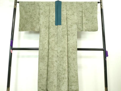 平和屋本店■極上　男性　本場結城紬　重要無形文化財 アンサンブル 長羽織 長襦袢(袷)　3点セット　証紙付き　逸品　未使用　DZAA7417kh5