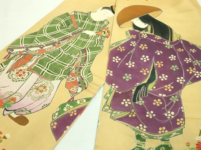 平和屋本店■希少　だらり帯　芸姑　舞妓　立波舞蝶文　金彩　逸品　DZAA6737kh5 平和屋本店□希少 だらり帯 芸姑 舞妓 立波舞蝶文 金彩 逸品