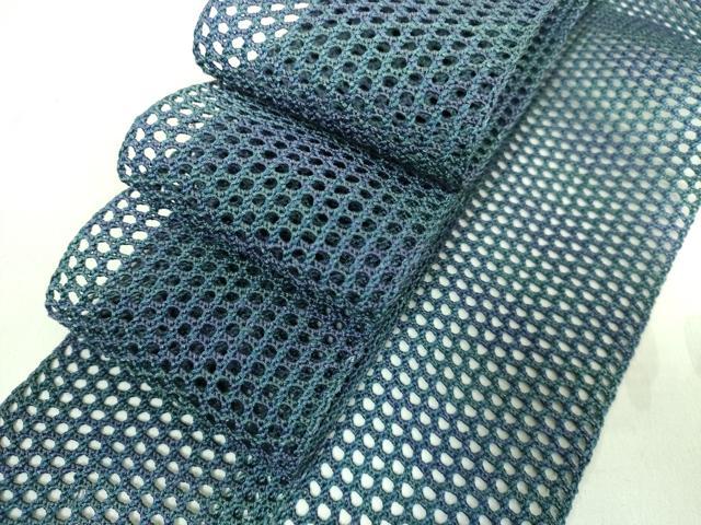 平和屋本店＊極上 男性 夏物 角帯 羅 青系 暈し 箱付き 逸品 DZAA7463kh5