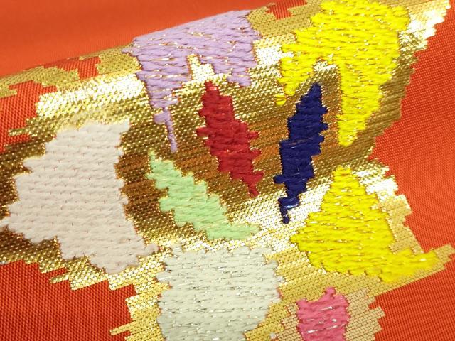 平和屋着物●最高級 龍村平蔵製 太鼓柄 本袋帯 モール一房文 金銀糸 逸品 DZAA7497kh5