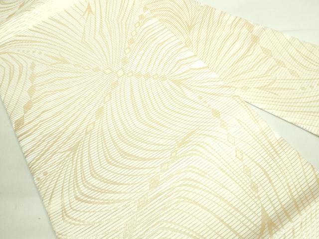 平和屋着物＊極上 夏物 西陣 佐々木染織謹製 九寸名古屋帯 抽象文様 金糸 証紙付き 逸品 未使用 DZAA7511kh5
