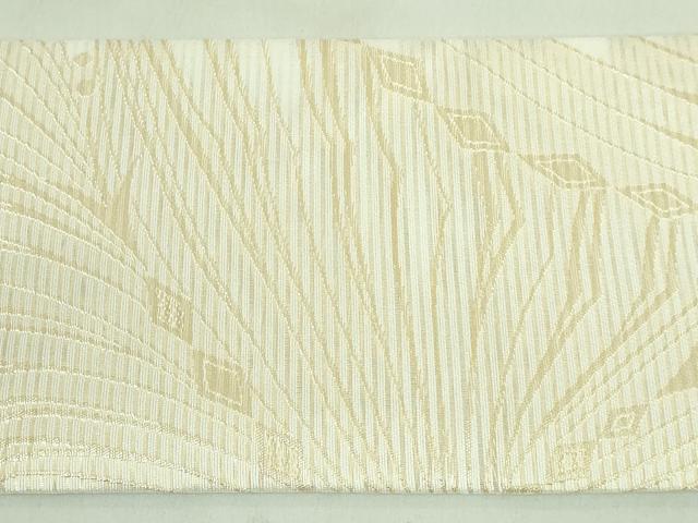 平和屋着物＊極上 夏物 西陣 佐々木染織謹製 九寸名古屋帯 抽象文様 金糸 証紙付き 逸品 未使用 DZAA7511kh5