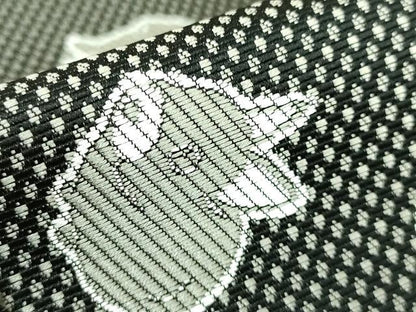 平和屋着物●極上　本場筑前博多織　両面　半幅帯　兎　うさぎ　黒地　博多金ラベル　協和織謹製　証紙付き　逸品　DZAA7515kh5