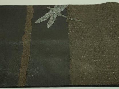 平和屋着物■極上　創業280年　誉田屋源兵衛　つけ帯　螺鈿箔　蜻蛉　トンボ　金銀糸　逸品　DZAA7527kh5