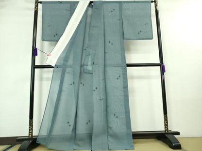 平和屋着物＊極上 夏物 本場琉球絣 夏琉球 薄花色地 逸品 DZAA7531kh5