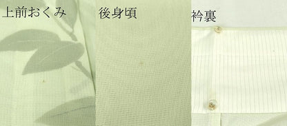 平和屋着物▽極上 訪問着 無双 紗袷 紗×絽 紫陽花 あじさい 若芽色地 金彩 逸品 DZAA7532kh5