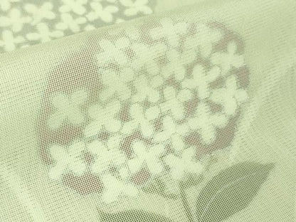 平和屋着物▽極上 訪問着 無双 紗袷 紗×絽 紫陽花 あじさい 若芽色地 金彩 逸品 DZAA7532kh5