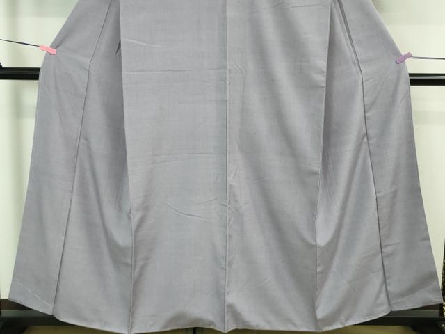 平和屋着物●極上　結城紬　色無地　藤色　やまと誂製　逸品　未使用　DZAA7538kh5