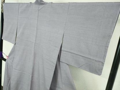 平和屋着物●極上　結城紬　色無地　藤色　やまと誂製　逸品　未使用　DZAA7538kh5