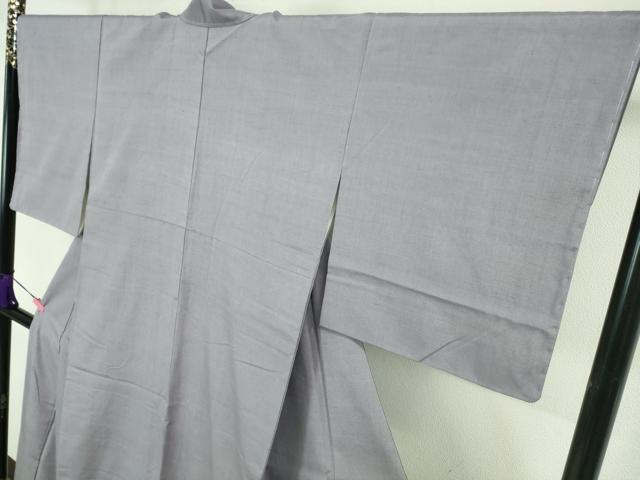 平和屋着物●極上　結城紬　色無地　藤色　やまと誂製　逸品　未使用　DZAA7538kh5