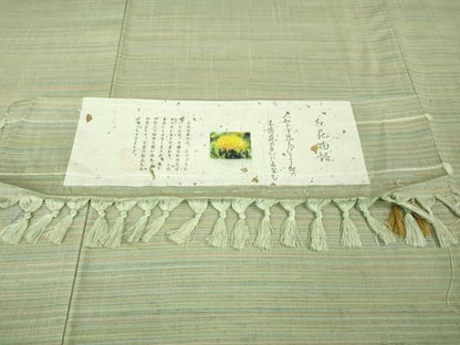 平和屋着物●極上　紅花紬　米沢　紅花物語　三越扱い　証紙付き　逸品　未使用　DZAA7563kh5