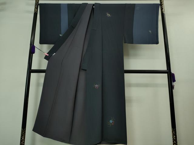 平和屋本店■極上　男性　世界的人形師　辻村寿三郎　ジュサブロー　訪問着　刺繍　蟹　カニ　金彩　逸品　DZAA7566kh5