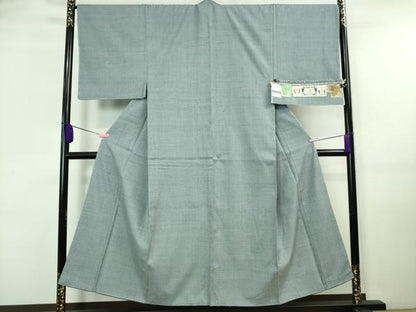 平和屋本店■極上　男性　本場結城紬 重要無形文化財　奥順謹製　80亀甲　総詰め　薄花色地　証紙・鑑定証付き　逸品　未使用　DZAA7569kh5