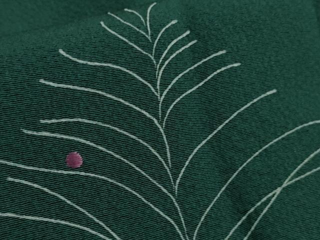 平和屋着物■極上　世界的人形師　辻村寿三郎　ジュサブロー　道中着　ロング丈　刺繍　樹林文　縮緬地　逸品　DZAA7576kh5