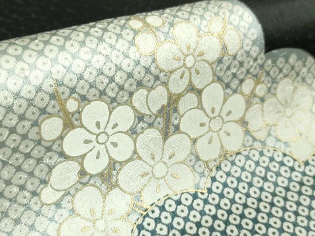 平和屋本店■極上　訪問着　駒刺繍　雲取り吉祥花文　黒地　金彩　逸品　DZAA7618kh5