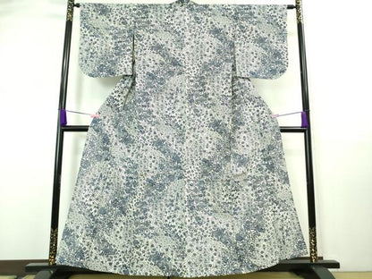 平和屋着物∴極上 夏物 浴衣 綿絽 長板染 花短冊重ね 逸品 DZAA7624kh5