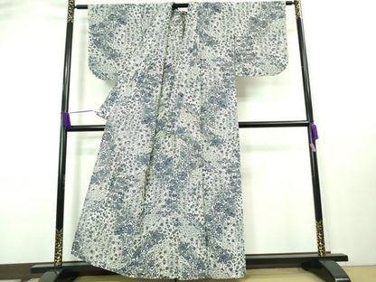 平和屋着物∴極上 夏物 浴衣 綿絽 長板染 花短冊重ね 逸品 DZAA7624kh5