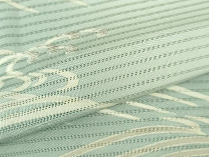 平和屋着物■極上　夏物　色留袖　変わり絽　刺繍　立波文　白緑色地　暈し染め　逸品　未使用　DZAA7625kh5