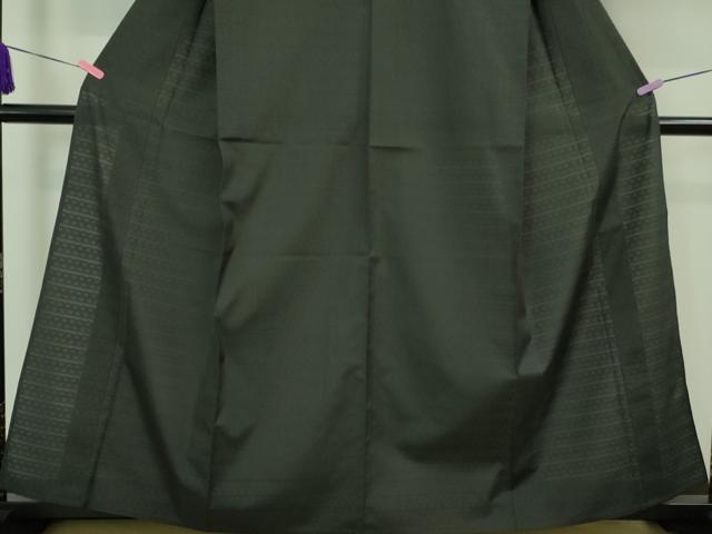 平和屋着物＊極上 夏物 夏お召 もじり織 雅すかし 豊渡工房謹製 黒地 証紙付き 逸品 未使用 DZAA7632kh5