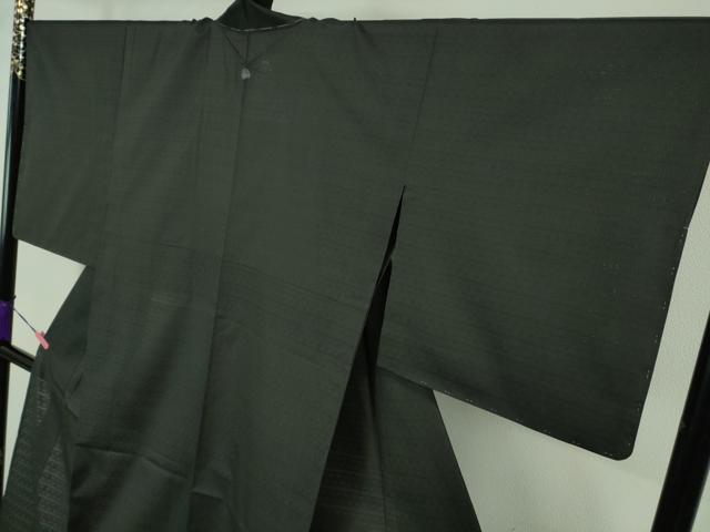 平和屋着物＊極上 夏物 夏お召 もじり織 雅すかし 豊渡工房謹製 黒地 証紙付き 逸品 未使用 DZAA7632kh5