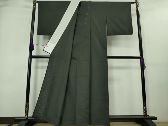 平和屋着物＊極上 夏物 夏お召 もじり織 雅すかし 豊渡工房謹製 黒地 証紙付き 逸品 未使用 DZAA7632kh5