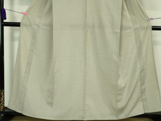 平和屋着物▽極上 結城紬 単衣 格子 反端付き 逸品 DZAA7634kh5