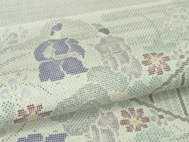 平和屋着物▽極上 本場大島紬 白大島 単衣 7マルキ 平安人物 大山謹製 証紙付き 逸品 DZAA7644kh5