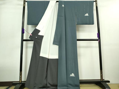 平和屋本店■極上　世界的人形師　辻村寿三郎　ジュサブロー　訪問着　梟　ふくろう　薄花色地　逸品　DZAA7645kh5