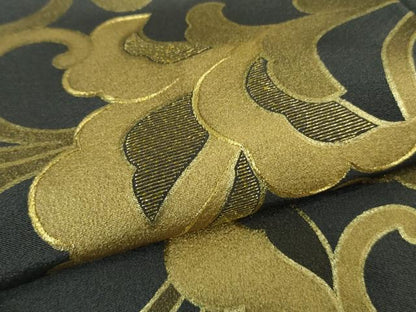 平和屋本店■極上　ジャパンオートクチュール　渡辺雪三郎　色留袖　刺繍　唐草文　羊羹色地　金彩　逸品　未使用　DZAA7646kh5