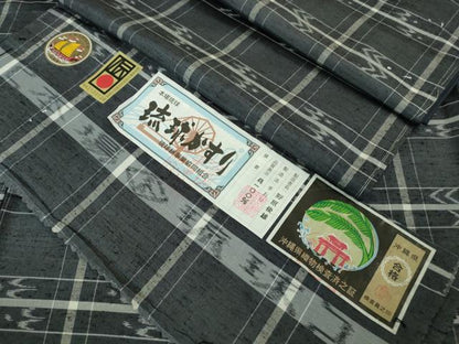 平和屋着物■極上　本場琉球絣　手おり　野原俊雄　証紙付き　逸品　未使用　DZAA7650kh5