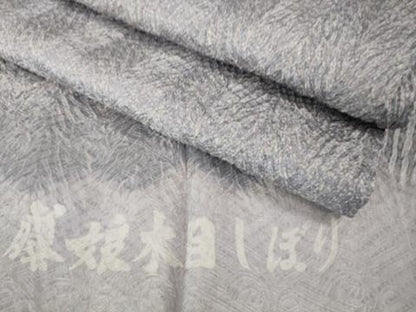 平和屋着物■極上　名門　藤娘きぬたや・総絞り　杢目絞り　小紋　単衣　反端付き　逸品　未使用　DZAA7654kh5