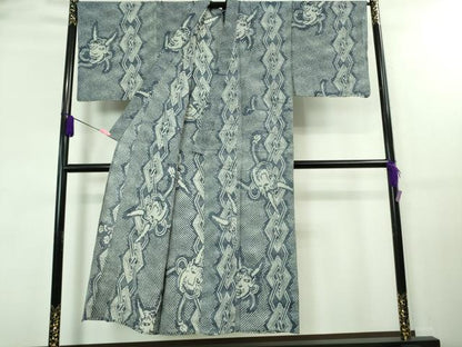 平和屋本店∴希少 男性 夏物 浴衣 有松鳴海絞り 般若 逸品 DZAA7660kh5