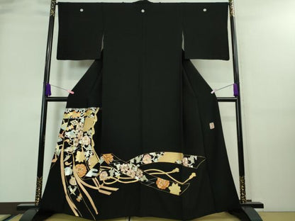 期間限定セール20％off●希少　皇室献上作家　野村静枝　佐賀錦　黒留袖　宝尽くし　几帳　金銀糸　逸品　DZAA7667kh5