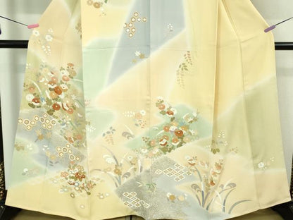 平和屋本店■極上　創業460年・千總　訪問着　駒刺繍　吉祥花文　暈し染め　金彩　伊勢丹扱い　逸品　DZAA7669kh5