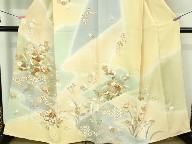 平和屋本店■極上　創業460年・千總　訪問着　駒刺繍　吉祥花文　暈し染め　金彩　伊勢丹扱い　逸品　DZAA7669kh5