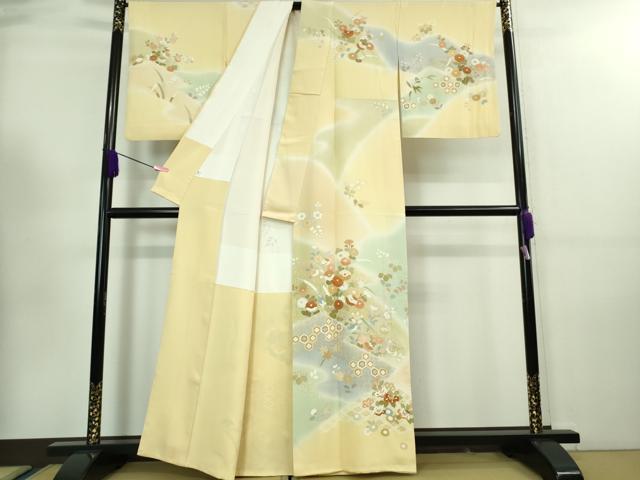 平和屋本店■極上　創業460年・千總　訪問着　駒刺繍　吉祥花文　暈し染め　金彩　伊勢丹扱い　逸品　DZAA7669kh5