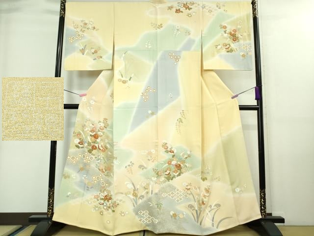 平和屋本店■極上　創業460年・千總　訪問着　駒刺繍　吉祥花文　暈し染め　金彩　伊勢丹扱い　逸品　DZAA7669kh5
