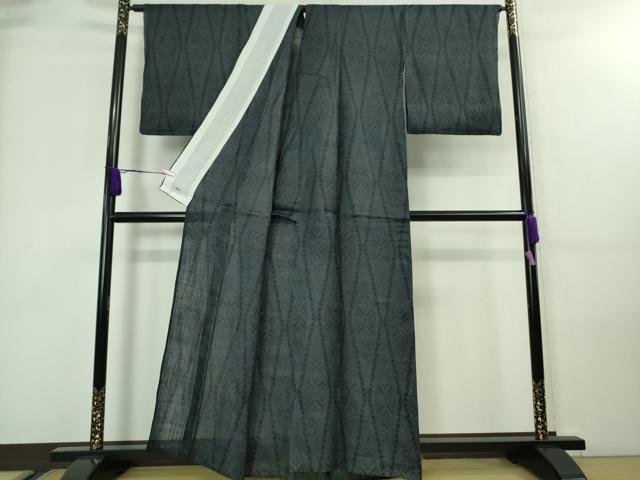 平和屋本店＊極上 夏物 重要無形文化財 本場宮古上布 苧麻 菱文 三越扱い パンフレット付き 逸品 DZAA7671kh5