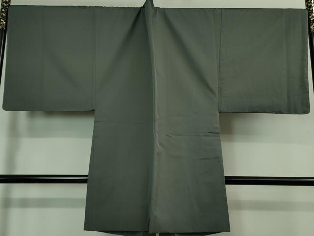 平和屋本店■極上　男性　お召　アンサンブル　キングサイズ　長羽織　着物・濃藍色　羽織・豆がら茶色　逸品　DZAA7674kh5