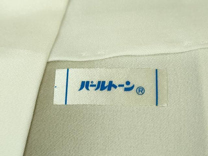平和屋本店■極上　本場結城紬　重要無形文化財　奥順謹製　色無地　亜麻色　証紙付き　逸品　DZAA7681kh5