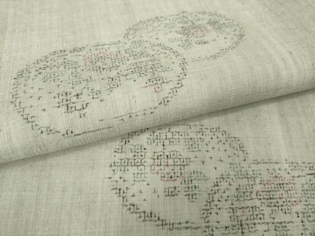 紬 飛び柄(地空き柄) 老舗トールサイズ越後屋謹製 平和屋着物○上質な紬 色無地 似せ紫色 正絹 逸品 未使用 AAAY6585zg